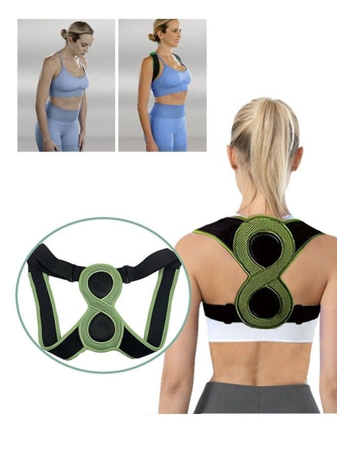 Posture Corrector for Women and Men, Sitting Posture Correction Belt, Adjustable Upper Back Brace for Clavicle Support and Providing Pain Relief from Neck Shoulder and Upper Back