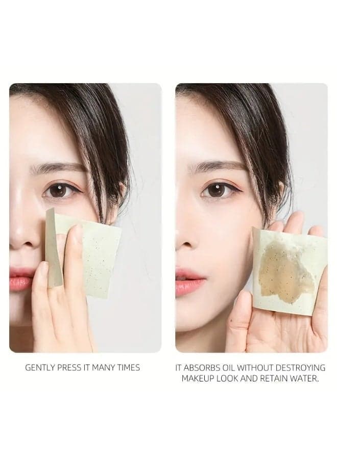 300pcs Oil-Absorbing Sheets for Oily Skin - Fragrance-Free, Easy Application Makeup Tool