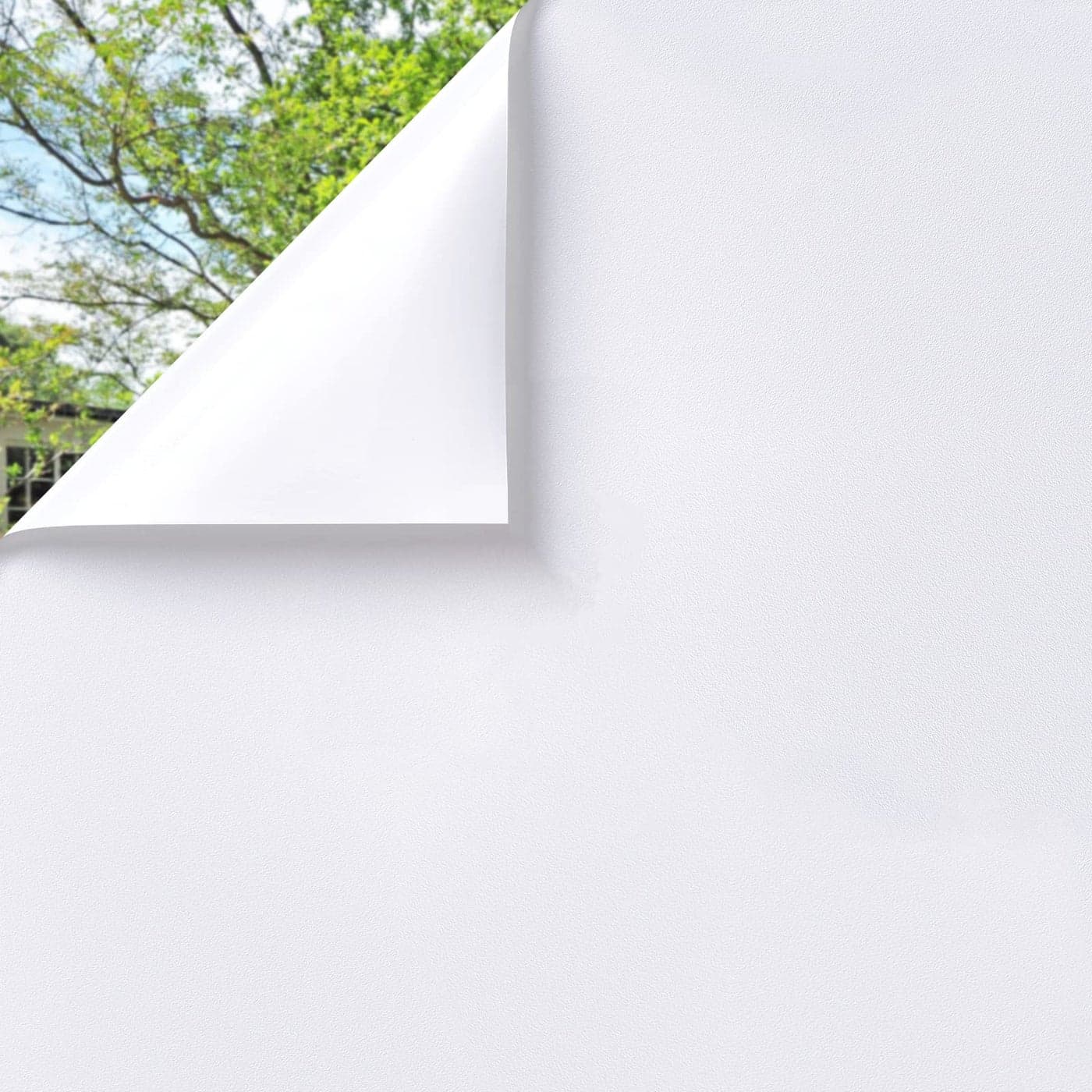 Lifetree White Blackout Window Film 100 Light Blocking Room Darkening Total Blackout Privacy NonAdhesive Glass Film No Glue Reduce Heat Anti UV for Baby Room Day Sleeping White 445 200cm