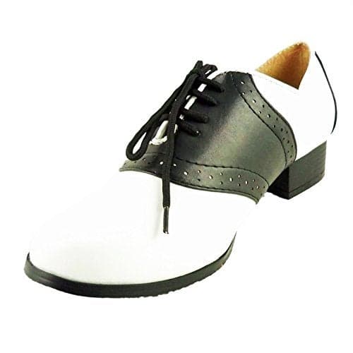 Ellie Shoes Women's 105 Saddle Oxford, Black/White, 7 M US
