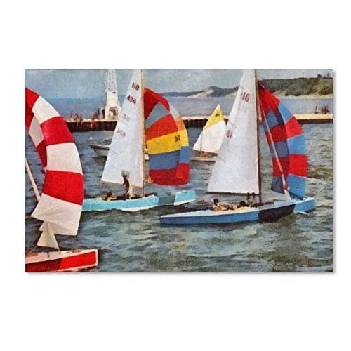 Trademark Fine Art After The Regatta by Michelle Calkins Wall Decor, 16 by 24-Inch