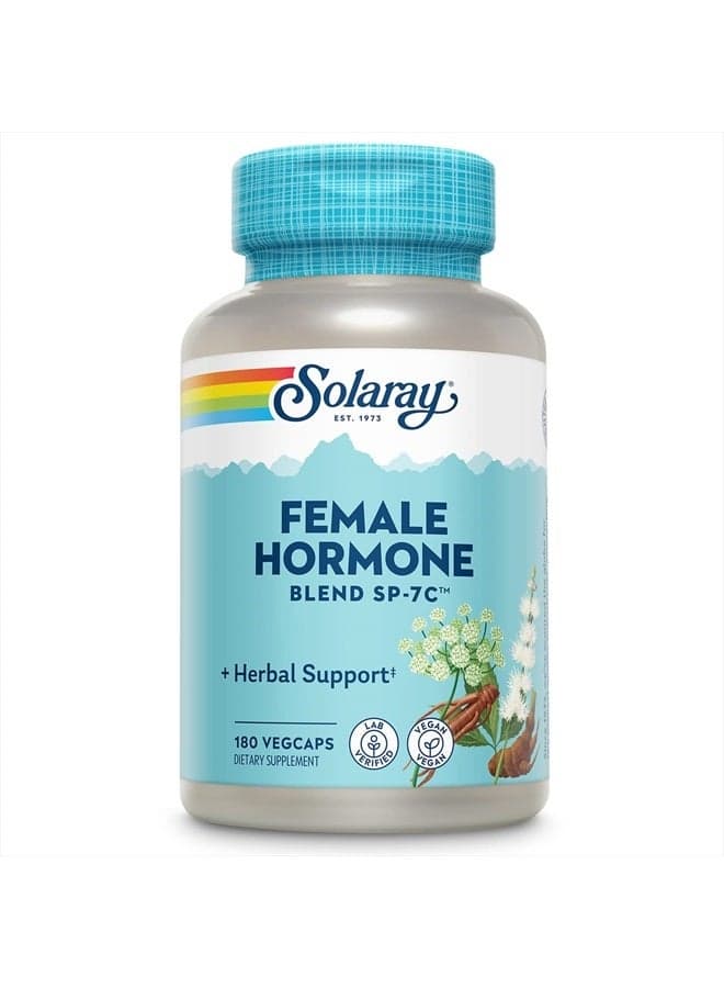Solaray Female Hormone Blend SP-7C, Herbal Blend Includes Black Cohosh, Dong Quai, Passion Flower, Saw Palmetto, Wild Yam & More 180 VegCaps