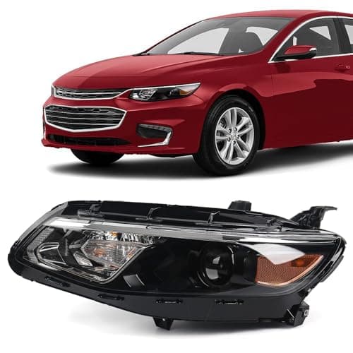 FIONE - For Chevy Malibu Headlight Assembly 2016-2018 Replacement Halogen Headlamp Projector Left Driver Side 84585119 GM2502426