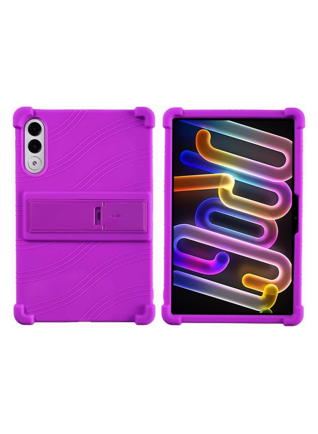 Protective Case Compatible with Lenovo Xiaoxin Pad Pro GT 11.1-inch 2025 Model (TB710FU) Soft Silicone Protective Layer 【Child-Friendly】 Thick Shock-Absorbing Corners Adjustable Sleeve