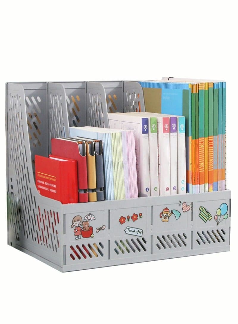 Large Capacity Sortable Gray Desktop Organizer
