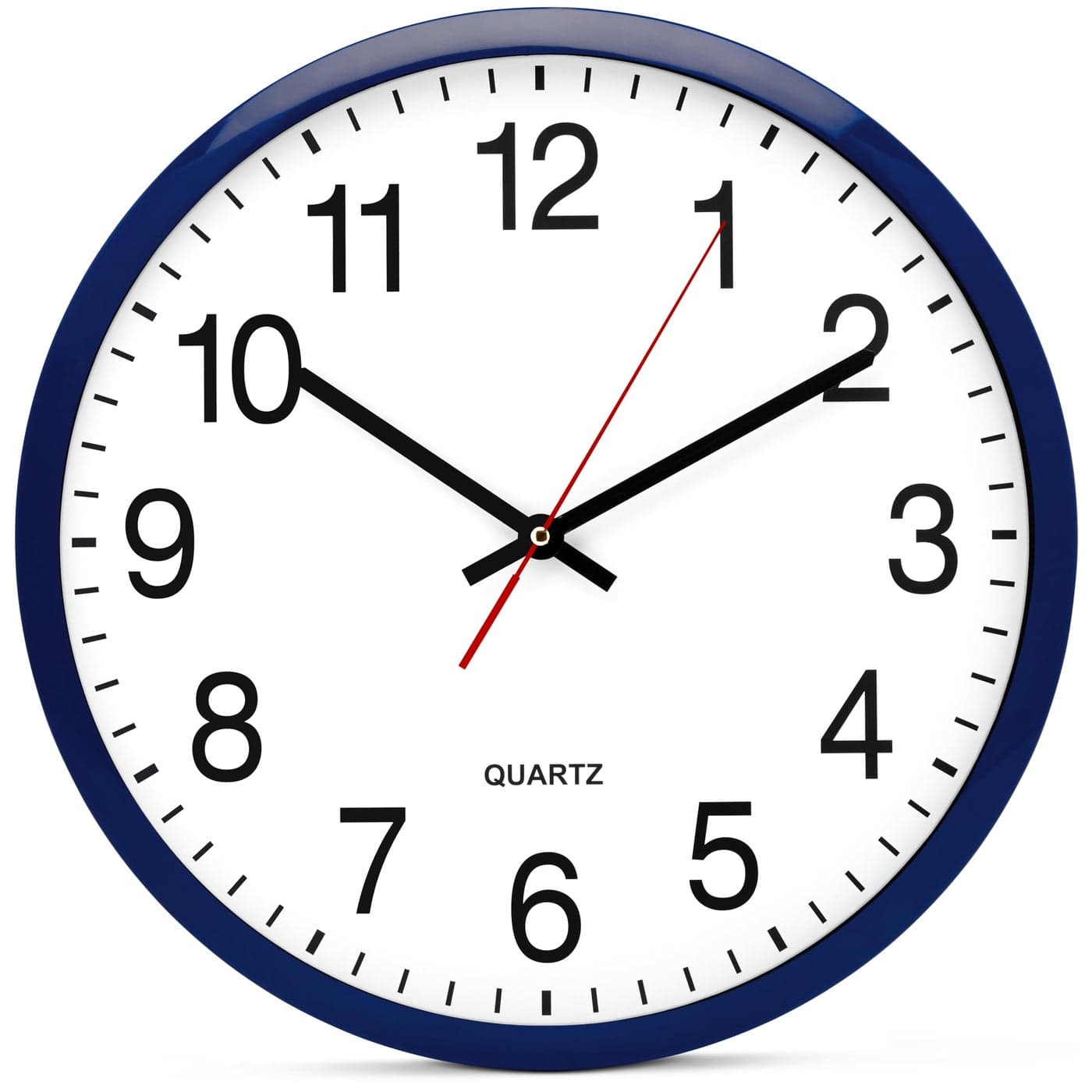Bernhard Products Navy Wall Clock Silent Non Ticking 16 Inch Extra Large Quality Quartz Battery Operated Round Easy to Read HomeOfficeBusinessKitchenClassroomSchool Clocks