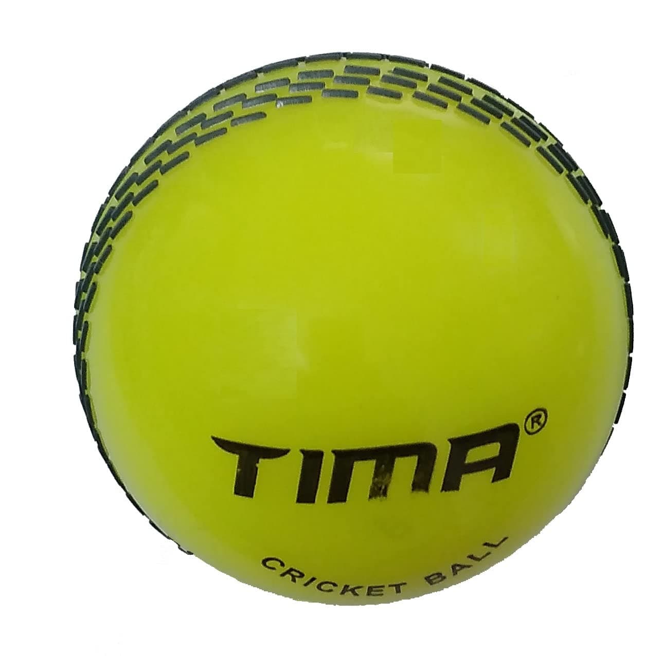 TIMA Synthetic Cricket Ball Poly Hard Cricket Balls - Indoor & Outdoor Training Cricket Ball for Coaching Practice (Yellow Pack of 1)