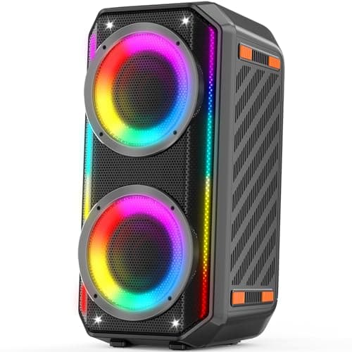 TAMPROAD Bluetooth Speaker 300W Peak Power Wireless Boombox Speakers with Deep Bass Portable Loud Stereo Sound Large Subwoofer with Led Light Show for Party Outdoor Camping