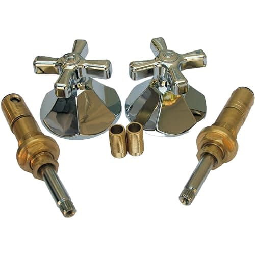 LASCO 01-9403 American Standard Renu Series Two Valve Tub or Shower Trim Kit with Stems Handles, Flanges and Nipples, Chrome