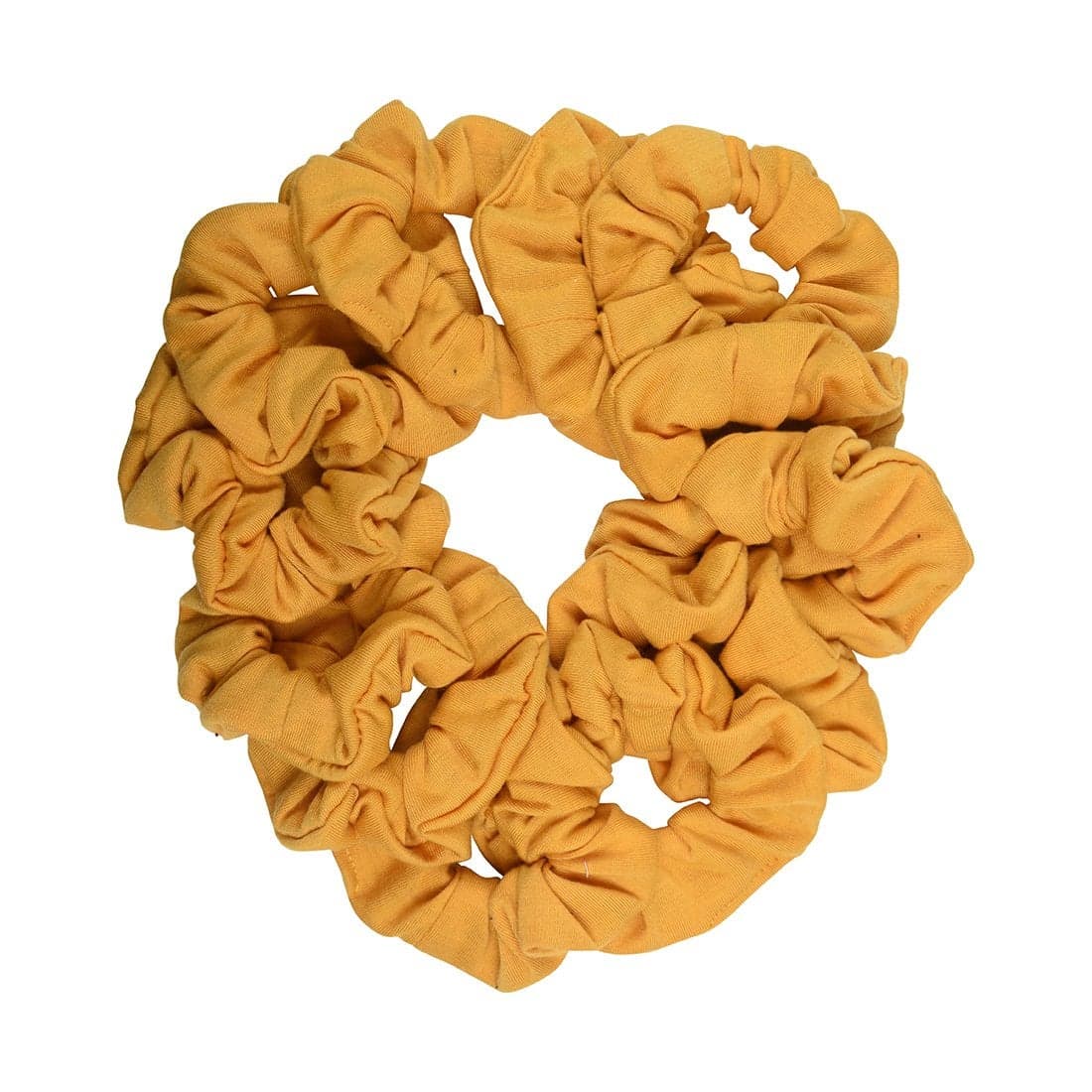 12 Pack Solid Hair Ties Scrunchies Mustard