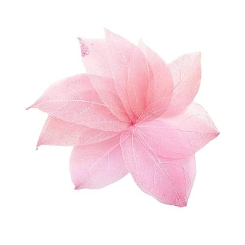 YellowCult Natural Real Dried Artificial Flora Leaves for Art Craft (Pack of 50, Baby Pink)