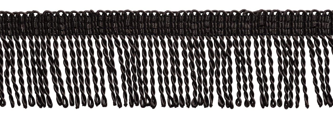 2 5cm Basic Trim Collection Thin Bullion Fringe Trim Style BFT2 Pure Black K9 Jet Black 10 Yards 30 ft95m