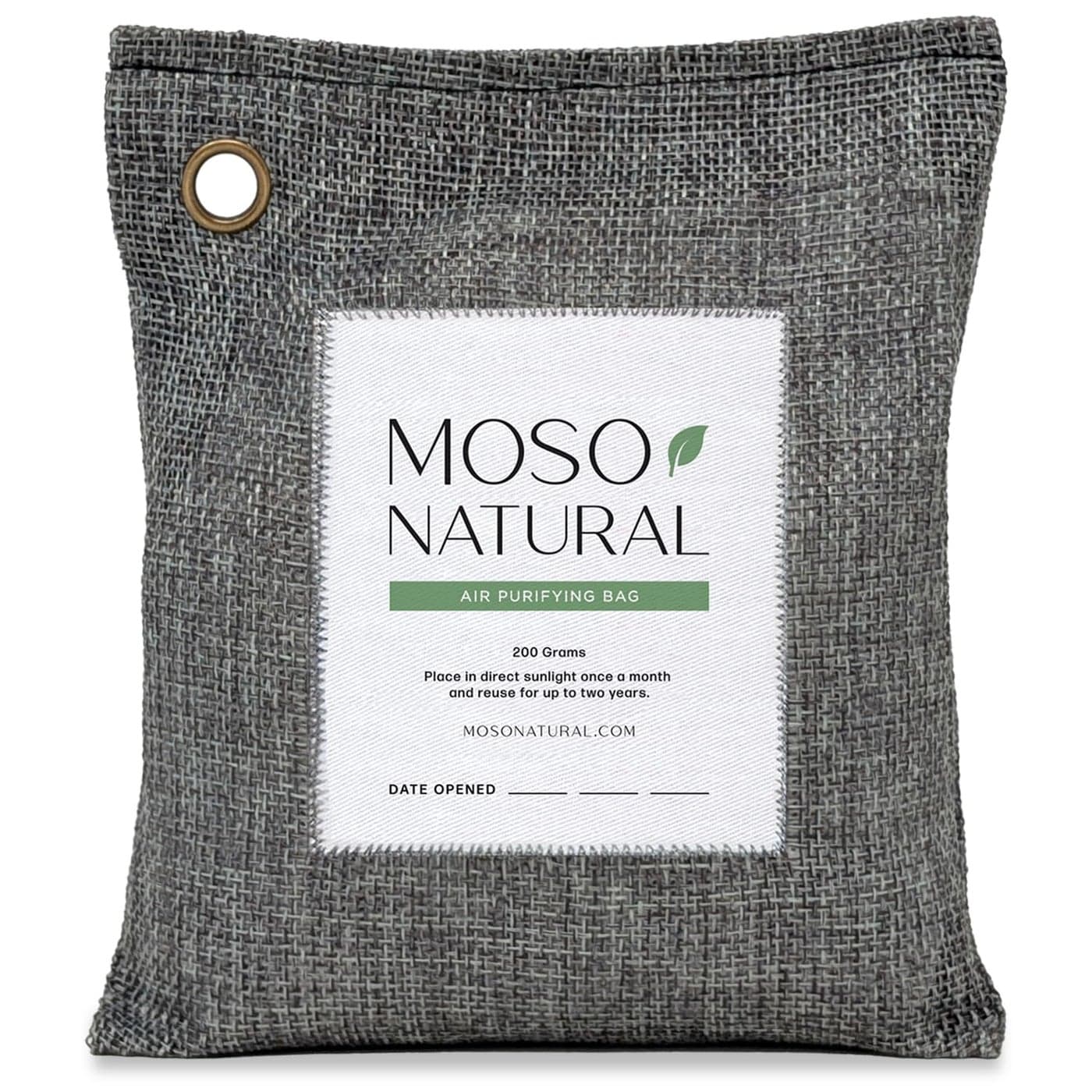 Moso Natural Air Purifying Bag 200g HGTV Editors Pick Premium Bamboo Charcoal Odor Absorber for Home Car Closet Odor Eliminator Car Air Freshener Long Lasting Charcoal Bags Cover 90sqft