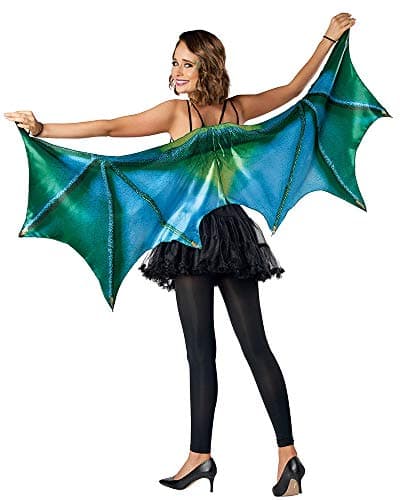 Seasons Halloween Women Dragon Cape WingsGreen or Purple One Size Fits Most Green