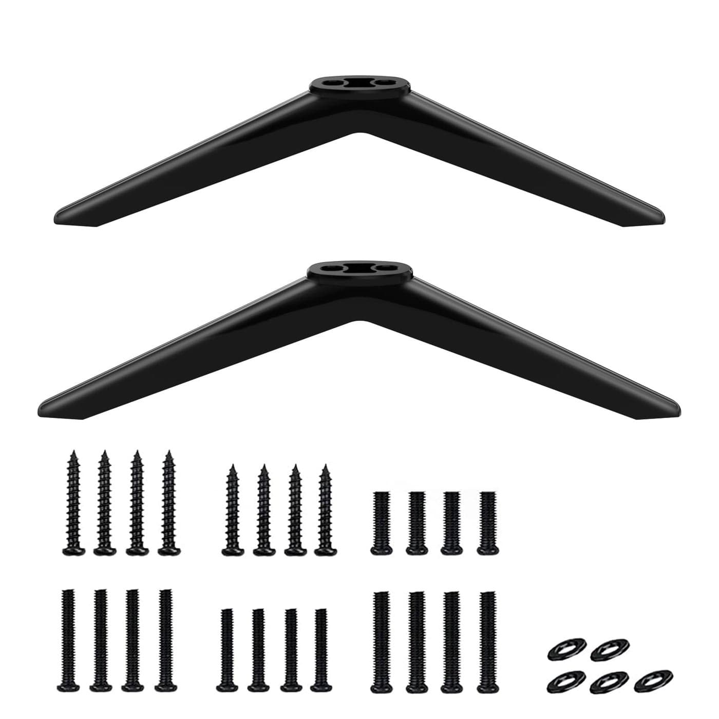 TV Base Stand Legs for TCL Roku Tvs 32in 40in 43in 49in 50in 55in Hole Free Wall Drilling for TCL TV Legs 32S321 40S325 43S303 50S425 55S525 with Install Kits Easy to Install
