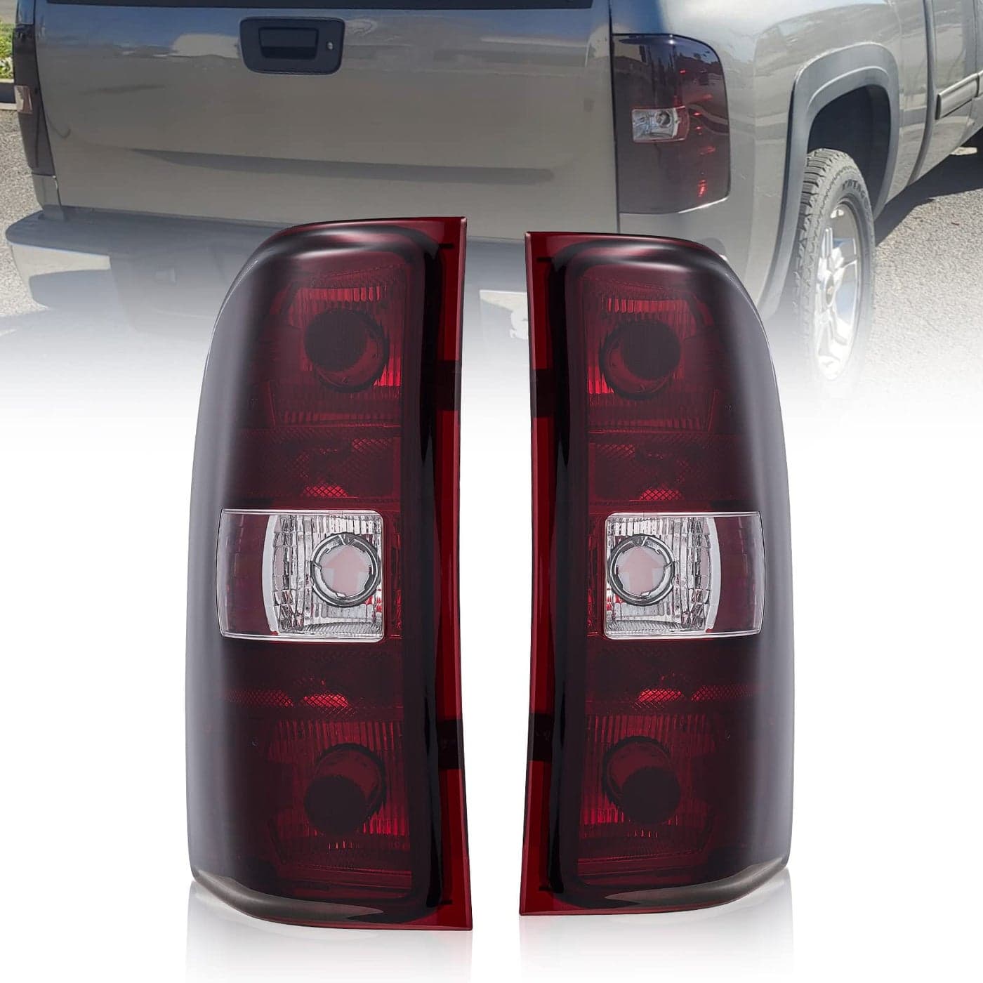 TUZILLA Tail Lights Compatible with Chevy Silverado 1500 2500 HD 3500 HD 20072013 GMC Sierra 2500 HD 20122014 Rear Lights wo Wiring Harness