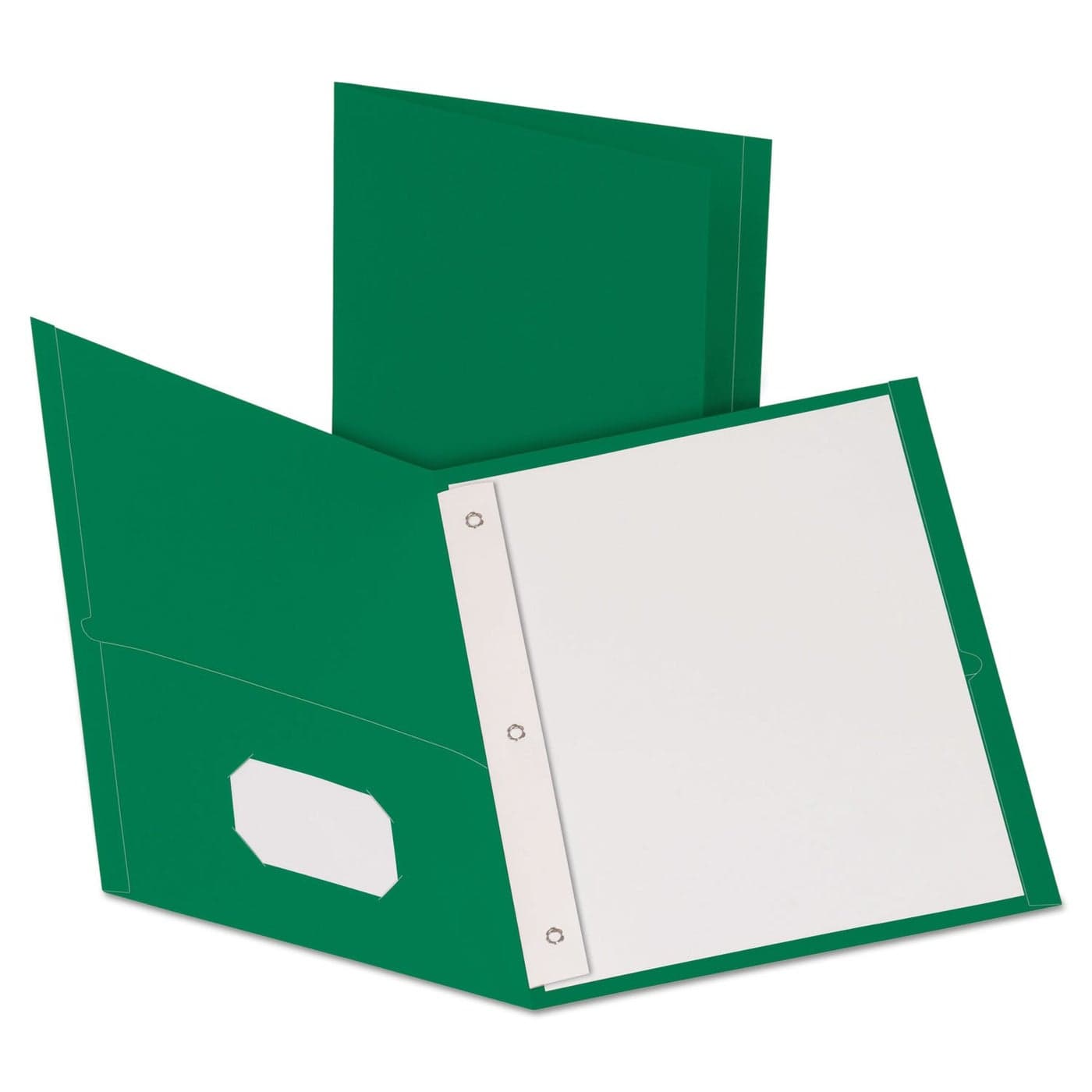 Oxford Twin Pocket Folders with Fasteners Letter Size Hunter Green 25 per Box 57756