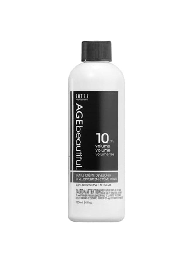AGE beautiful 10 Volume Hair Developer Cream Developer for Permanent Hair Color Toners Lighteners Salon Professional Gentle Formula for LongLasting Color 4 Fl Oz