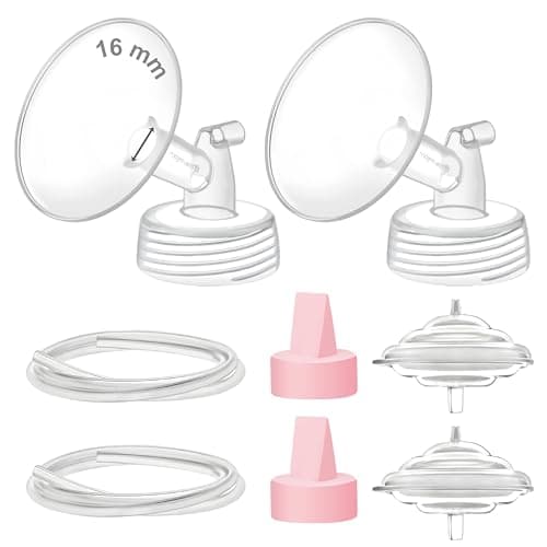 Maymom Pump Part Compatible with Spectra S2 Spectra S1 9 Plus Breastpump Not Original Spectra Replacement Pump Part 16mm Spectra Flange Spectra Duckbill Valve Pink