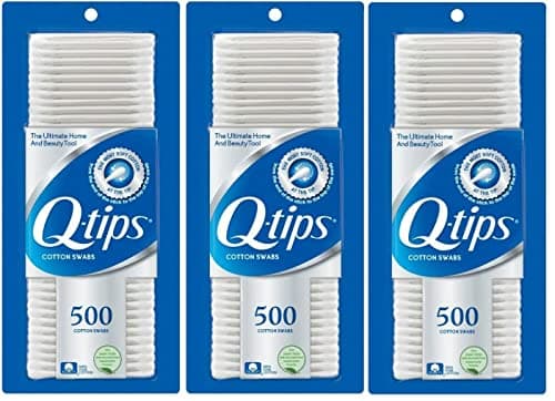 Q-Tips Cotton Swabs, 500 Count (Pack of 3)