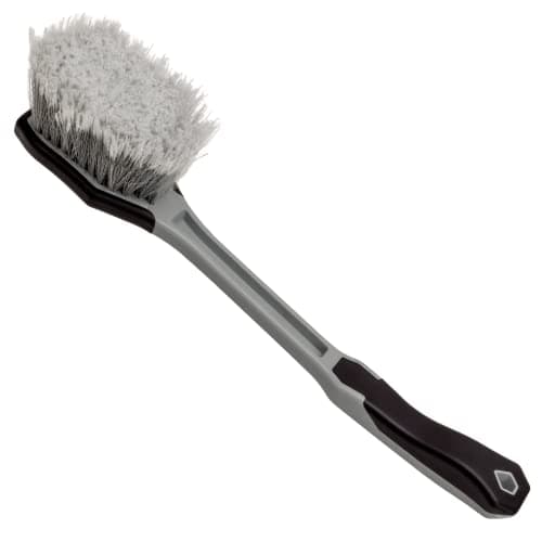 VIKING Car Wash Brush Wheel and Fender Brush Long Handle Tire Cleaner for Car Detailing 165 Inch GreyBlack