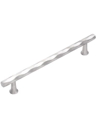 JIASENBAO Brushed Nickel Cabinet Pulls 88 Hole Center 5 Pack Hammered Silver Cabinet Handles Decorative Kitchen Drawer Dresser Cupboard Bathroom Vanity Cabinet Hardware Rhombus