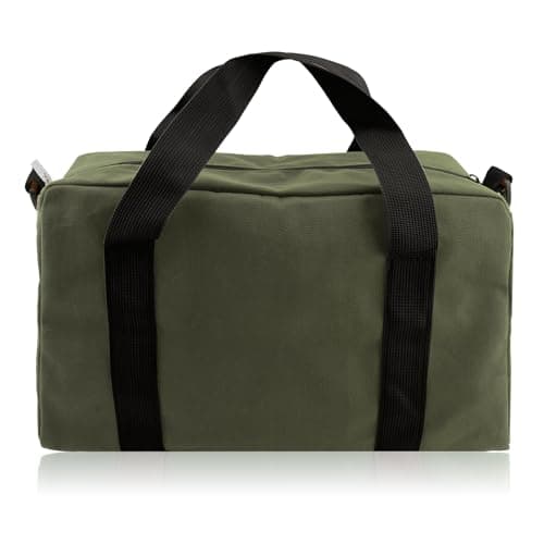 Small Tool BagClose Top Wide Mouth Tool Organizer BagLarge Capacity Tool Bags for MenCanvas Tool Storage Bag for Storage Handbag for ScrewdriversWrenchPliers Hand Tools Army Green 12 Inch