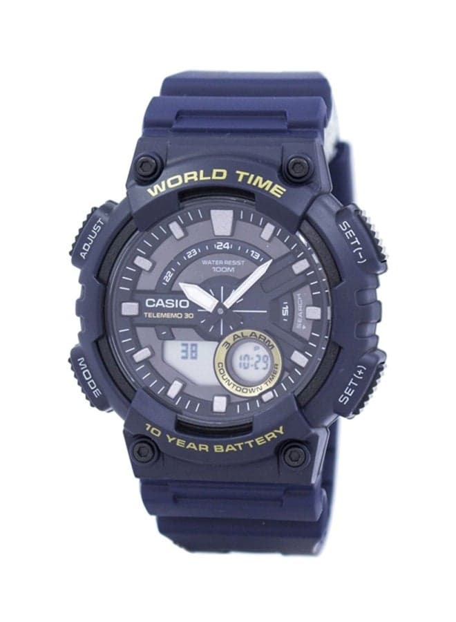 Men Youth Water Resistant Analog+Digital Watch AEQ-110W-2AV