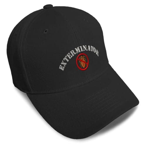 Speedy Pros Baseball Cap Pest Control Exterminator Embroidery Profession Others Acrylic Hats for Men & Women Strap Closure Black