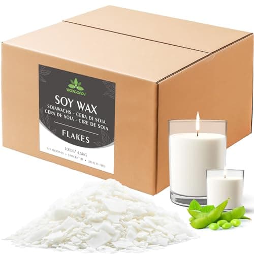 Soy Wax Flakes, Waxcanpy Natural Candle Wax, Organic Soy Wax for Candle Making from Farm, No Additives, Harmless and Pure (5lb)
