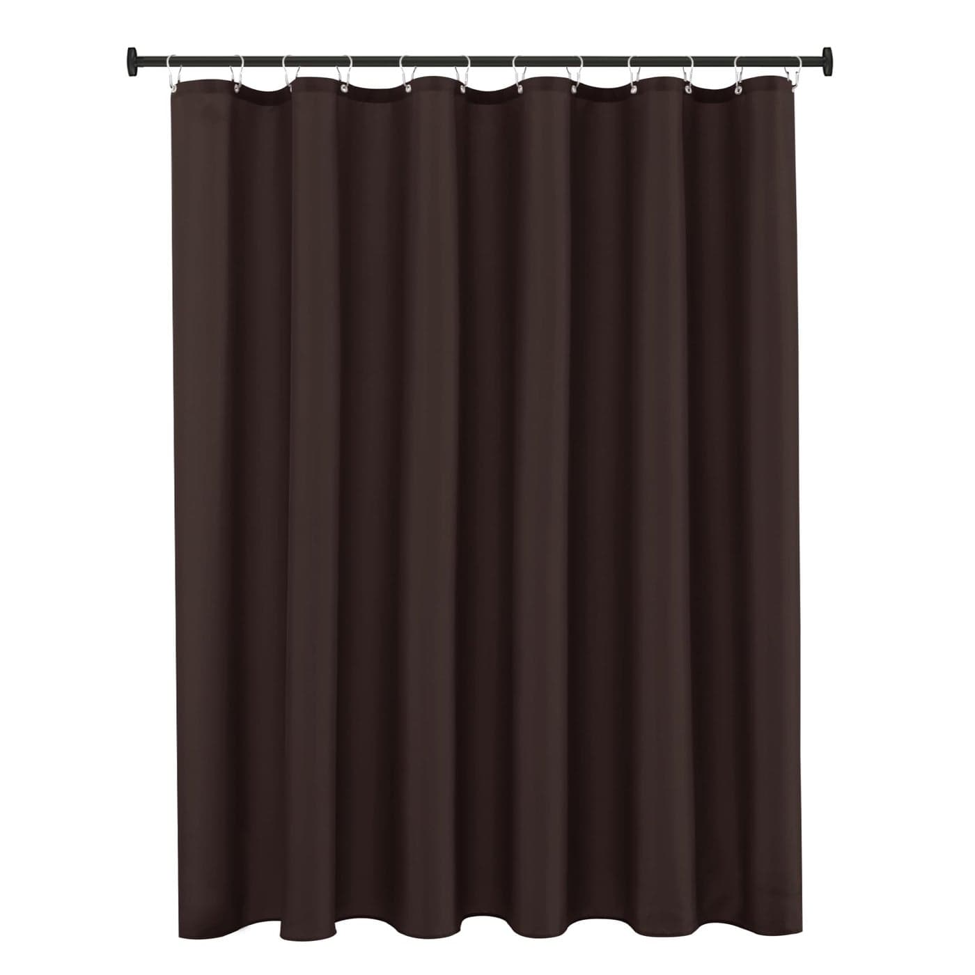 Biscaynebay Extra Long Fabric Shower Curtain Liners 72 Width by 84 Length Brown Water Resistant Bathroom Curtains Rust Resistant Grommets Top Weighted Bottom Hem Machine Washable