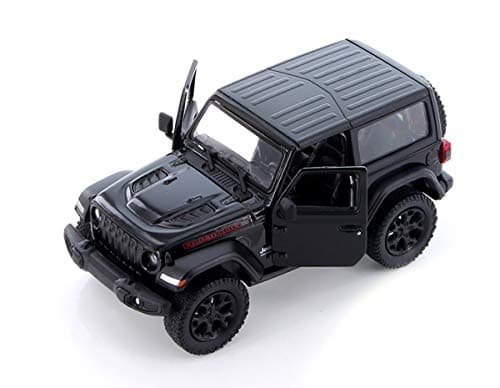 KiNSMART Jeep Wrangler Rubicon Off Road 4x4 5 inch 134 Scale Die Cast Model Replica Toy Car Black Hardtop