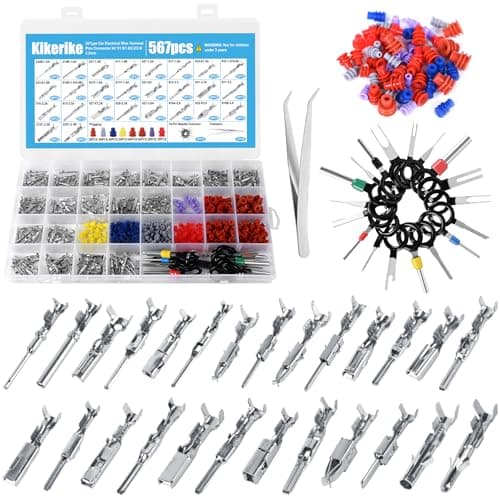 Connector Pins Kit 567Pcs 26 Types 11518222835mm Automotive Terminal Pin 2212 Gauge Car Electrical Male Female Wire Pins Wire Seals Repinning Kit