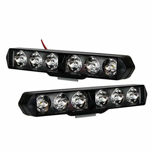 SORAX 6 LED Light Bar 36W 6500K Super Bright Spot Work Light Pods Single Row Off Road Driving Light Fog Light Waterproof Bike SUV Car Truck12V (6 LED BAR (2PCS))