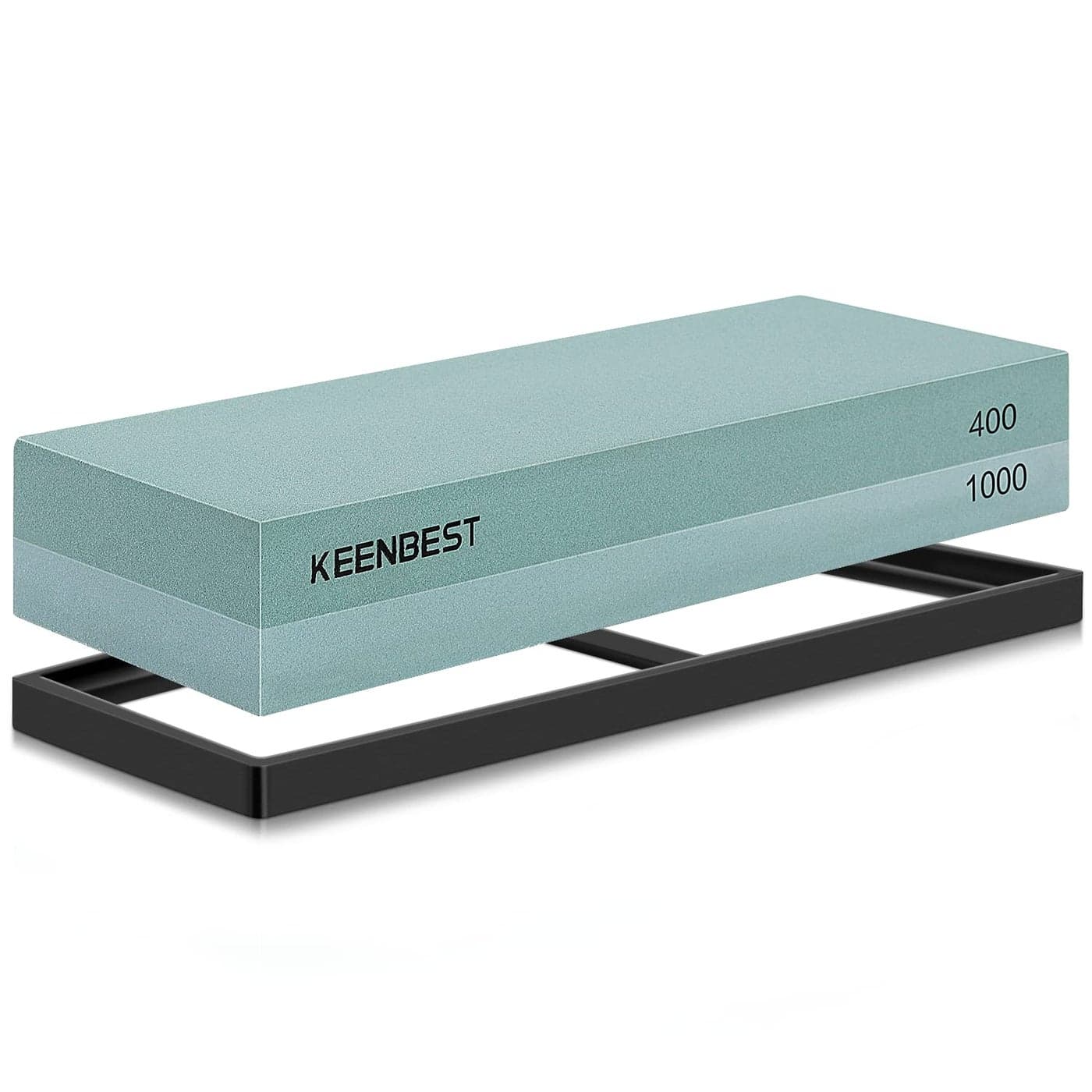 KEENBEST Whetstone Actual Grit Premium Material 2 Side 400 1000 Grit Sharpening Stone Japanese Knife Sharpener Stone Set Wetstones for Sharpening Knives with NonSlip Rubber Base Wet Stone