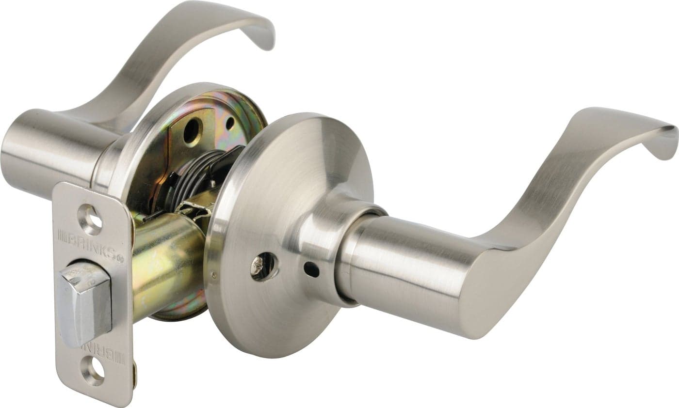 BRINKS - Wave Non-Locking Interior Door Handle, Satin Nickel - Blends Seamlessly with Interior Décor and has Durable and Reliable Construction