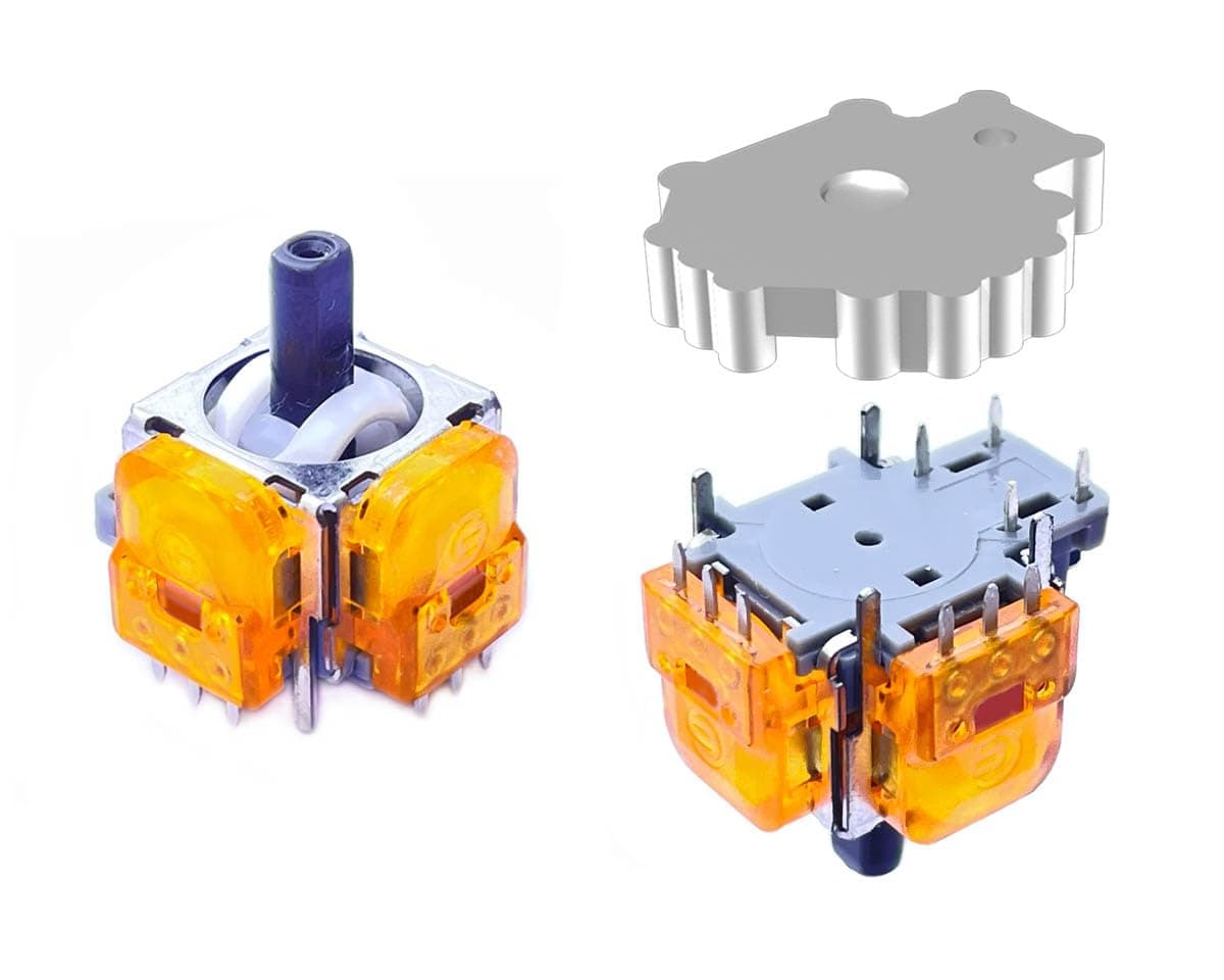 ElecGear 2x TMR Joystick and Desoldering Heating Plate Replacement for PS5 Controller, TMR Hall Control Stick and Soldering Wick Repair Tools – (TMR-PS5)