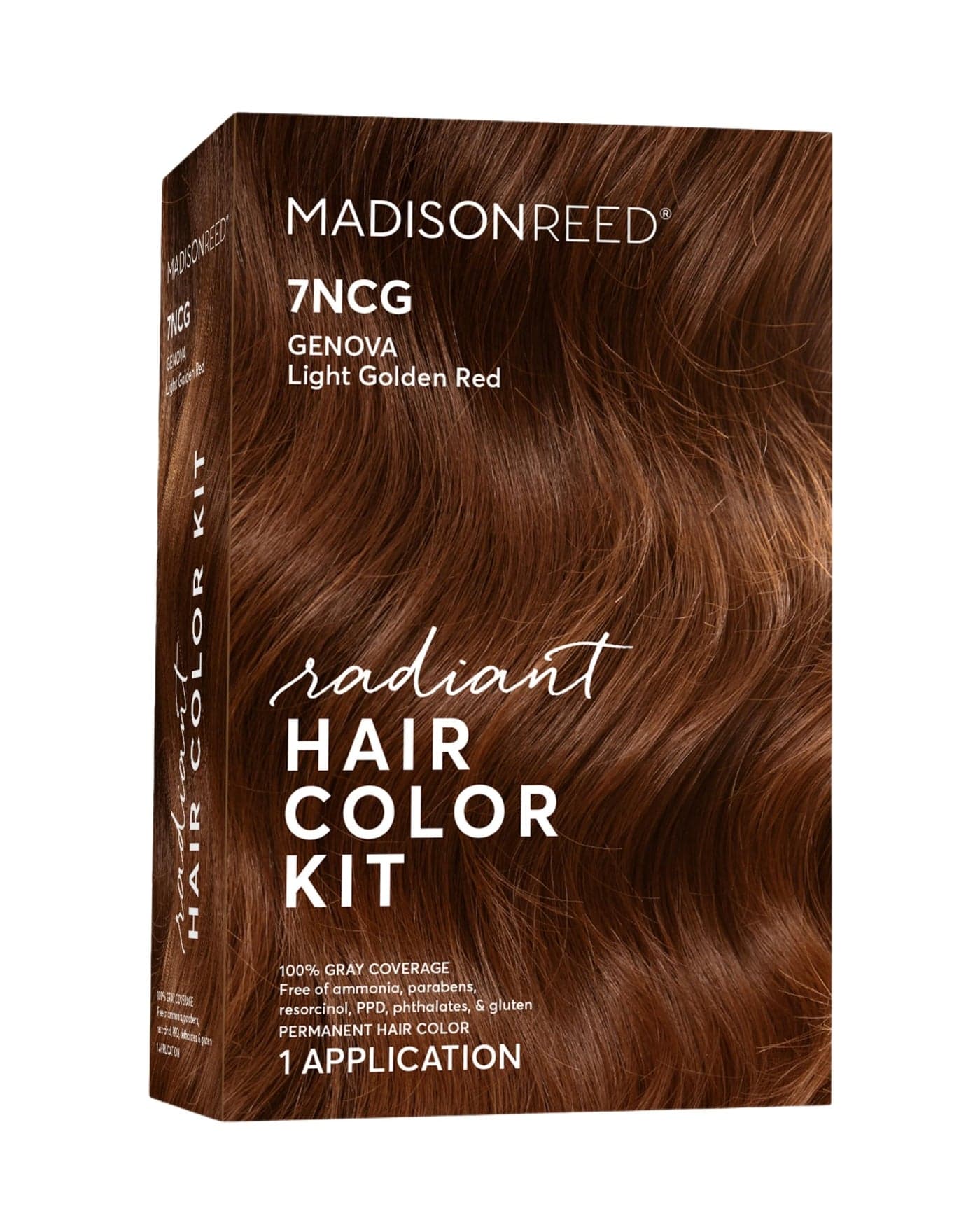 Madison Reed Radiant Hair Color Kit 7NCG Light Golden Red Genova Red for 100 Gray Hair Coverage Salon Quality Permanent Hair Dye PPDFree AmmoniaFree Packaging May Vary 1 Pack