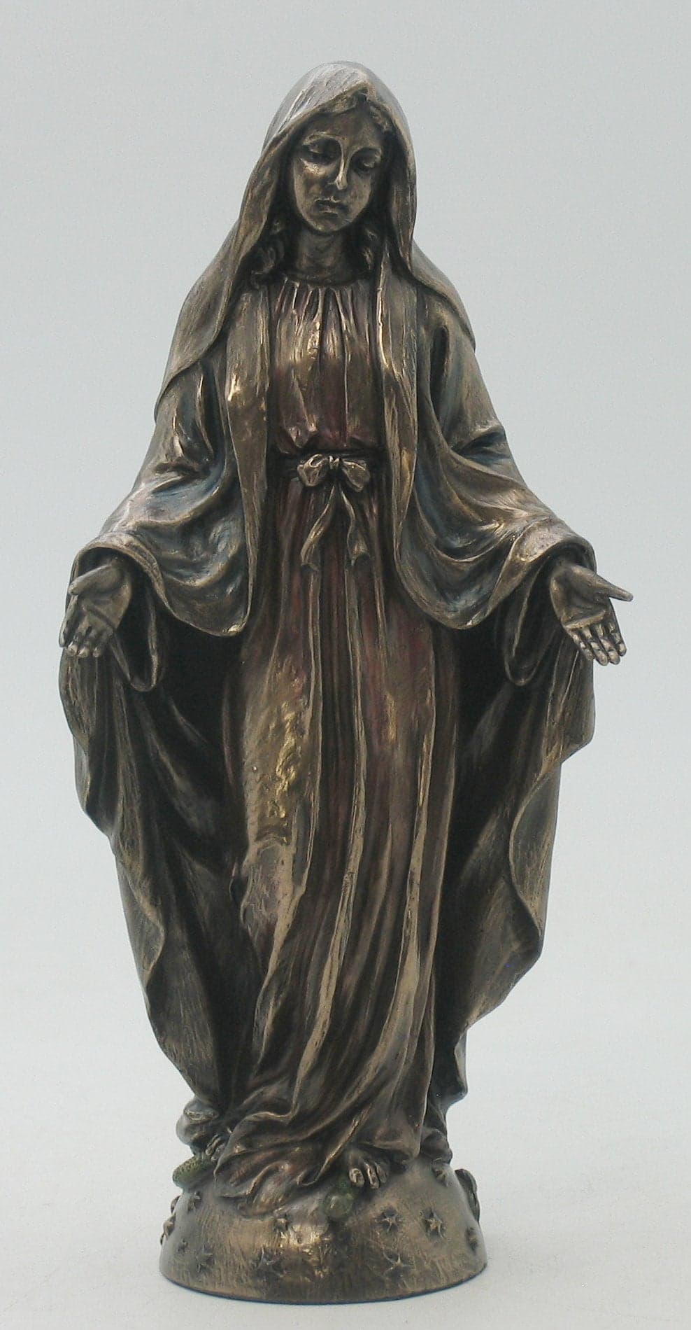 825 Inch Lady of Grace Cold Cast Bronzed Sculpture Figurine