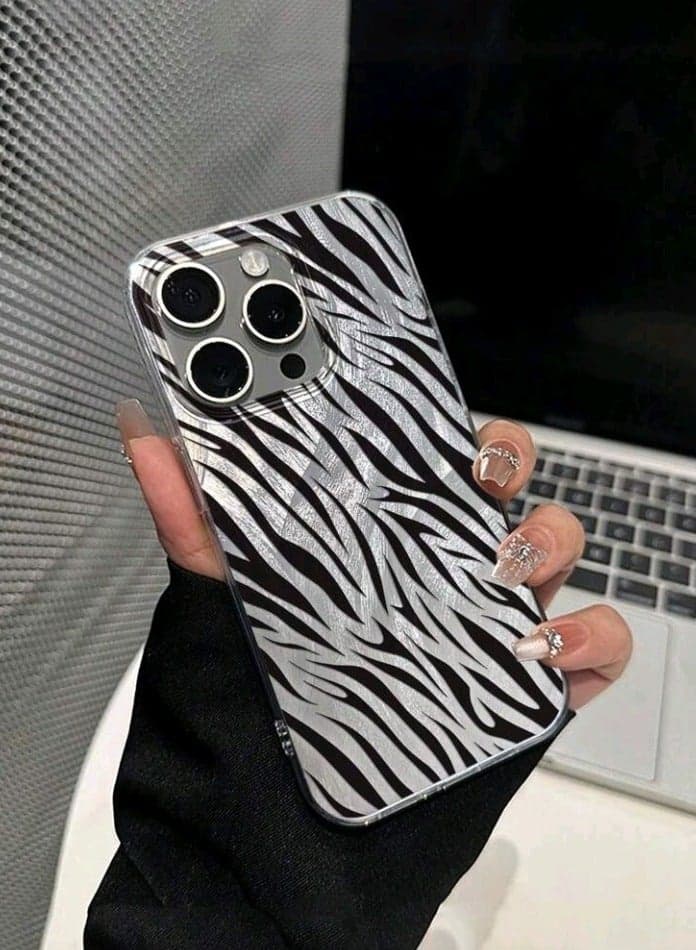 Elegant Cover Case For Iphone 16 Pro Anti Slip Trendy Geometric Design