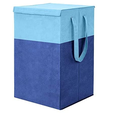 Nuwi Laundry Baskets With Lid and Handles Durable and Collapsible For Clothes Toys storage BagFoldable 68 LPack of 1 Piece BlueEngineered Wood