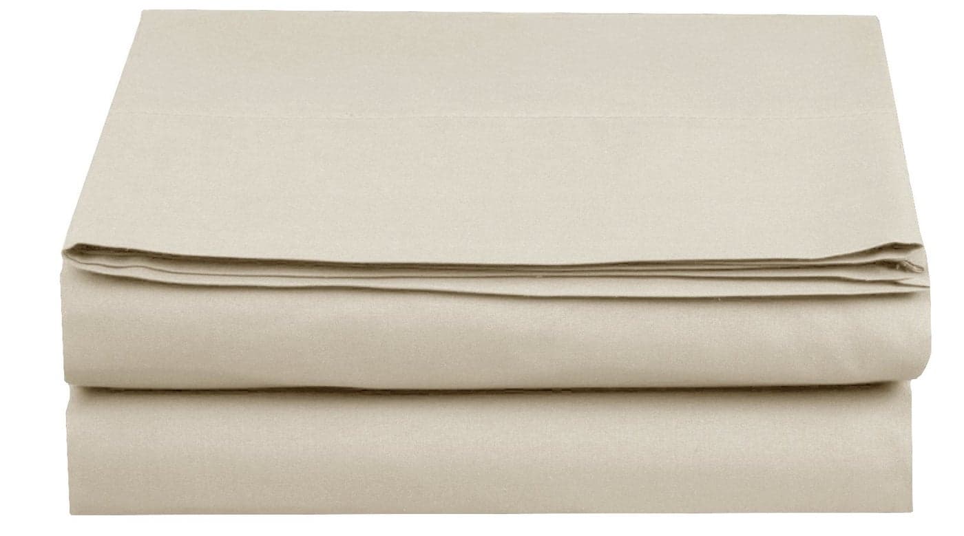 Elegant Comfort Premium Hotel Quality 1Piece Flat Sheet Luxury Softest 1500 Thread Count Egyptian Quality Bedding Flat Sheet Wrinkle Stain and Fade Resistant Queen Cream