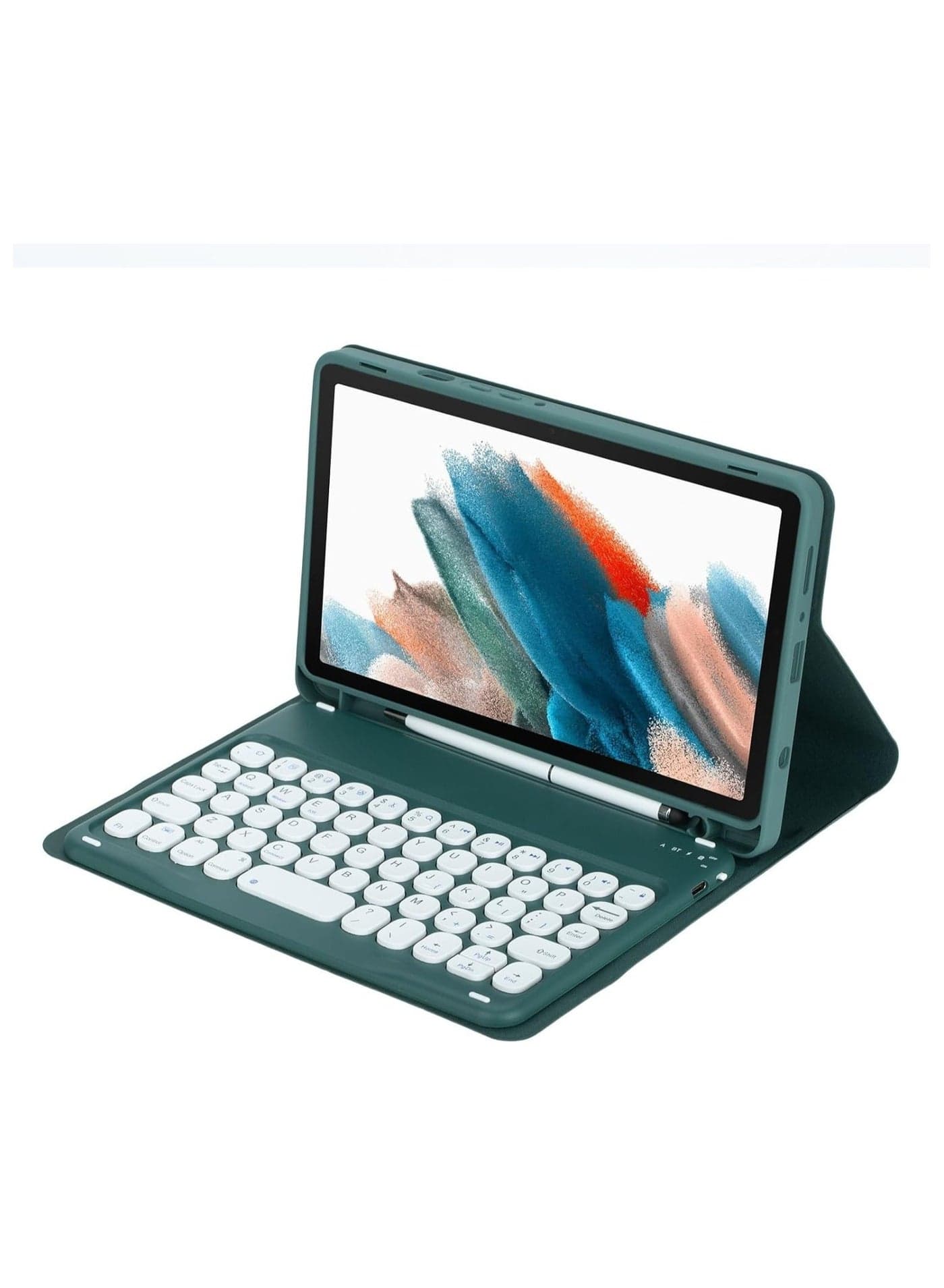 Keyboard Case Compatible with Samsung Galaxy Tab A11 8.7-inch 2025 (SM-X130/X133/X135) Slim PU Case Detachable Wireless Tablet Keyboard Case