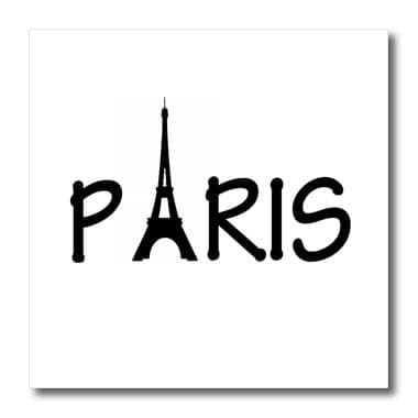 3dRose ht1574352 Paris Eiffel Tower Iron on Heat Transfer Paper for White Material 6 by 6Inch