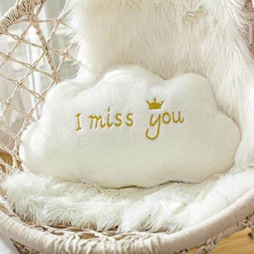 Peach Cuddle Polyester Cot Cushion, 35x35 cm, White, Pack of 1