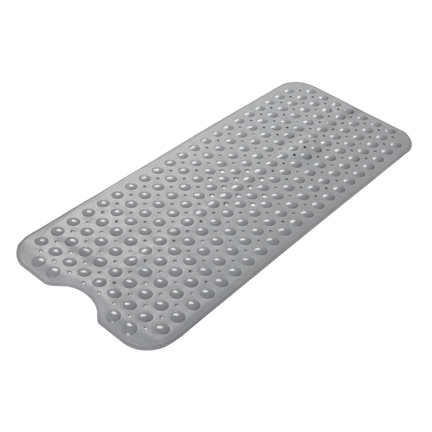 Amazer Bath Tub Mat Non-Slip Mildew Resistant Shower Mats with Suction Cups Machine Washable 40" x 16" (Gray)