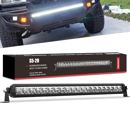 4WDKING LED Light Bar 22 inch, 100W Off Road LED Spot Flood Combo Work Light Super Bright Truck Driving Fog Lamp IP69K Waterproof for Truck Cars ATV UTV Boat