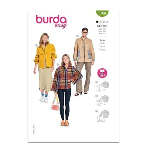 Burda Style X05706BURDA Misses Jackets Sewing Pattern Packet Design Code B5706 Sizes 818 3444