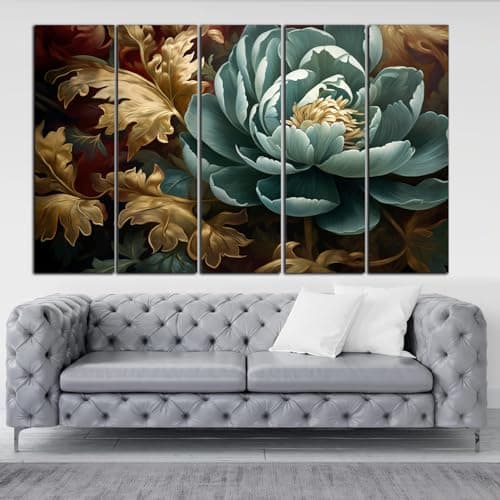 kyara arts-3D Colourful Flower painting with frame Big Size (30x48) Wall Art for living room,Bedroom,Drawing room,Hotels-Wooden Framed-Digital Painting