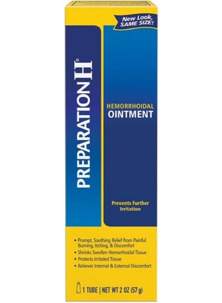 PREPARATION H Hemorrhoid Symptom Treatment Ointment, Itching, Burning & Discomfort Relief, Tube (2.0 Ounce)